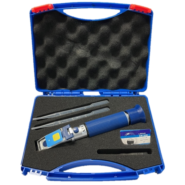 Aquarium Elements Premium Saltwater LED Refractometer - Large Blue Case