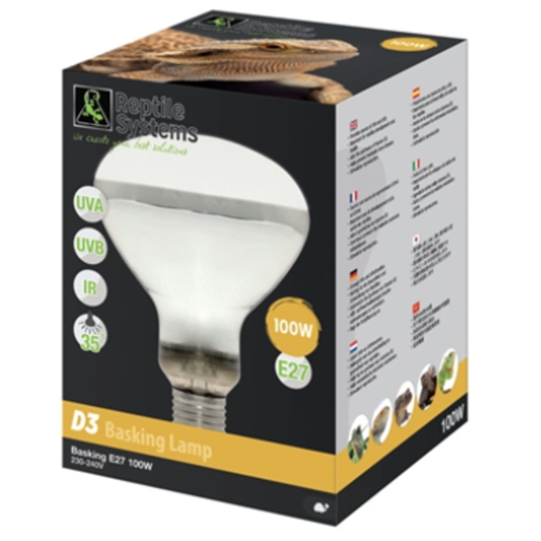 Reptile Systems D3 UV Basking Lamp 100W