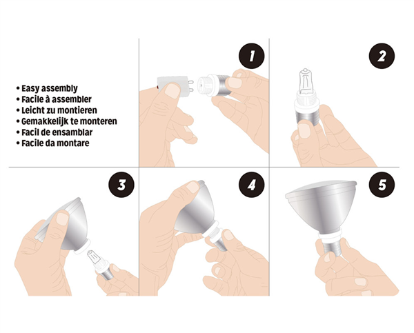 Reptile Systems Eco Halogen Lamp Kit 25 Watt White