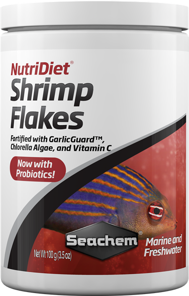 Seachem NutriDiet Shrimp Flakes w/ Probiotics 100g