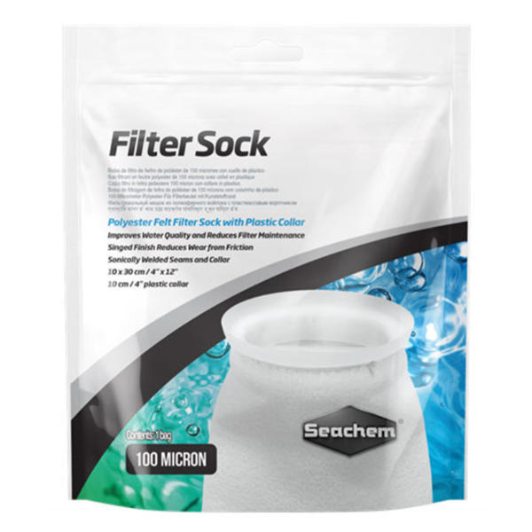 Seachem Filter Sock 100 Micron Welded 4" x 12"