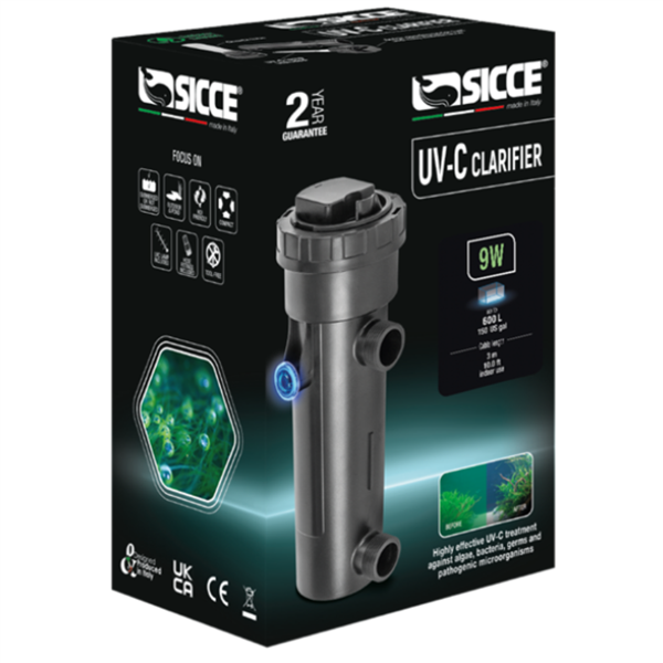Sicce UV-C 9 Watt Clarifier - 10ft Cable