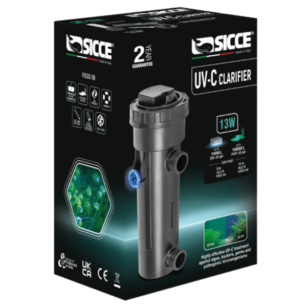 Sicce UV-C 13 Watt Clarifier - 10ft Cable