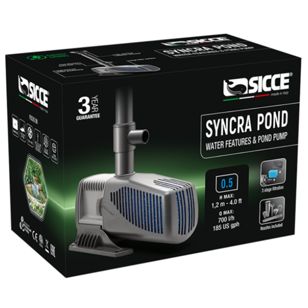 Sicce SyncraPond 0.5 Pond Pump with Fountain - 185gph