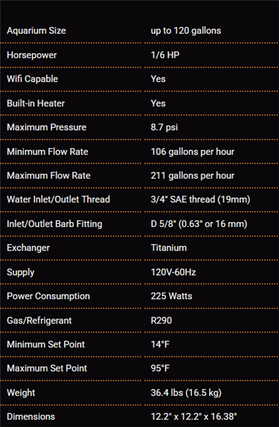 Teco TK500 1/6 HP w/ Heater  - Up to 120 Gal.