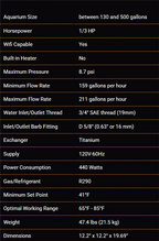 Teco TK2000 1/3 HP - 130 to 500 Gal