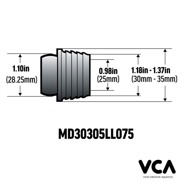 VCA Multidapter 30-35mm Pipe Socket to 3/4" Loc-Line Adapter