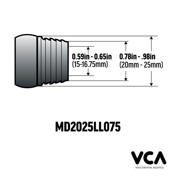 VCA Multidapter 20-25mm Pipe Socket to 3/4" Loc-Line Adapter