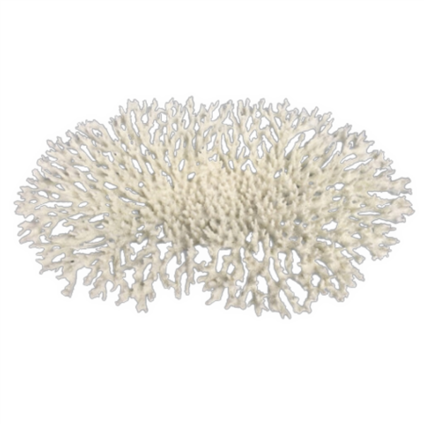 Weco Artificial/Rubber Coral - Oval Tabletop Coral White - Large