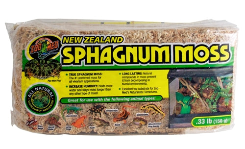ZooMed New Zealand Sphagnum Moss .33Lb