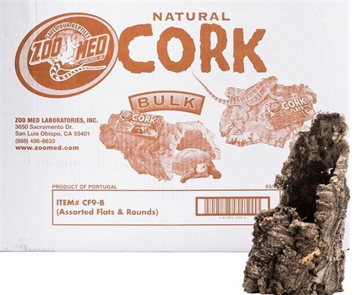 ZooMed Natural Cork Assorted Flats & Rounds (Cork Bark) 15 lbs Bulk