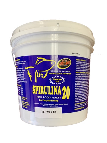 ZooMed Spirulina 20 Flakes (1 Gallon Bucket - Bulk) 2 lbs