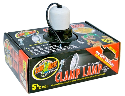 ZooMed Dlx Porcelain Clamp Lamp (Blk-UL Listed) 5.5"