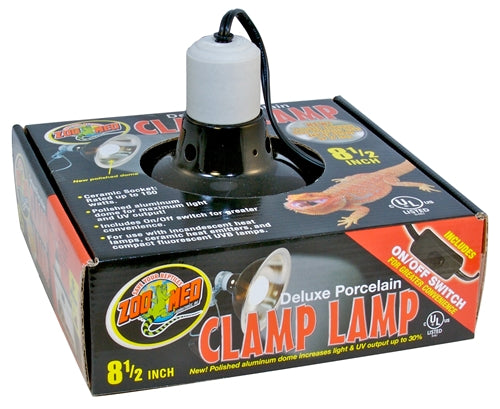 ZooMed Dlx Porcelain Clamp Lamp (Blk-UL Listed) 8.5"
